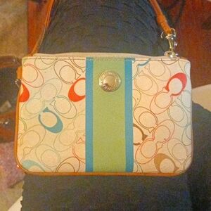 Multicolored Coach Wristlet